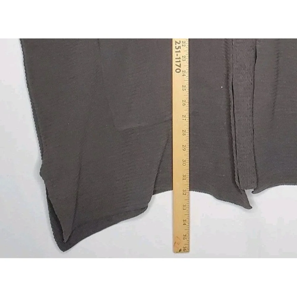Aerie Hoodie Cape Cardigan Women L/XL Gray‎ Chenille Chunky Open Front Pocket
